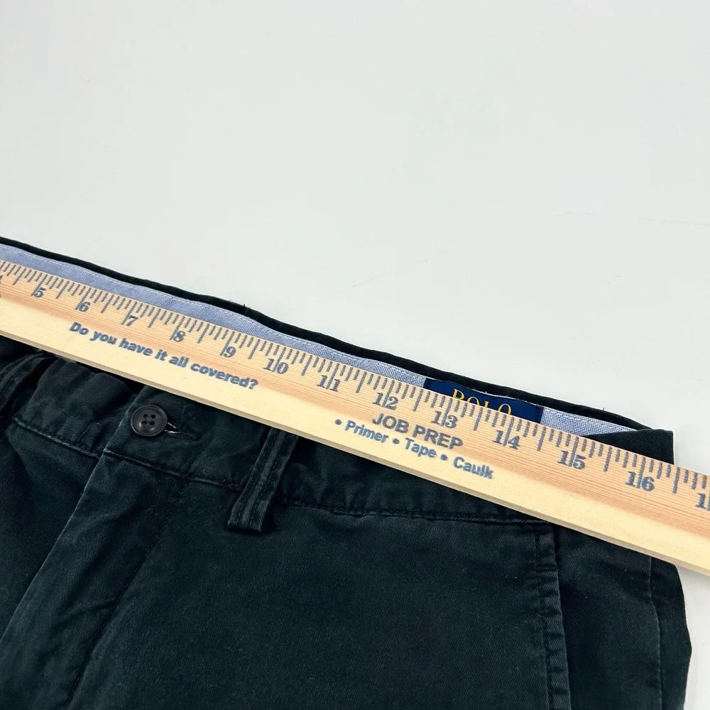 Polo Ralph Lauren Mens Black Stretch Slim Fit Chino Pants 33x29 RN 41381